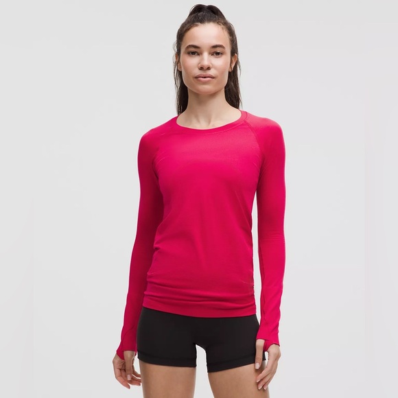 Swiftly Tech Long-Sleeve Shirt 2.0 Hip Length - Pink Dragonfruit - Size 4 - Picture 1 of 10